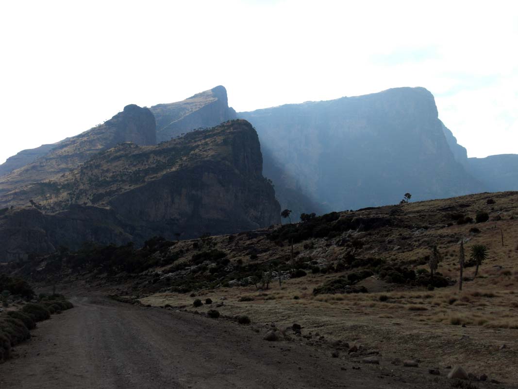 Dmmerung in den Simien Mountains, thiopien