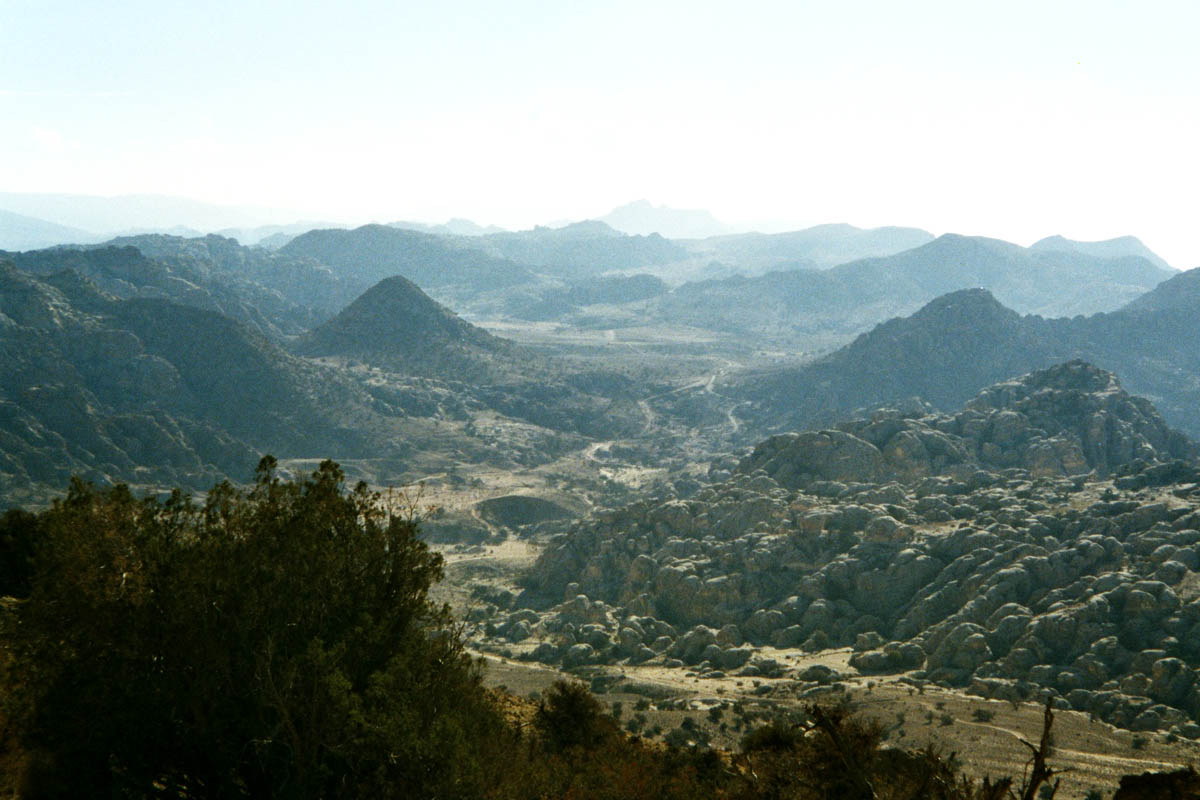 Blick auf das Gebiet von Petra