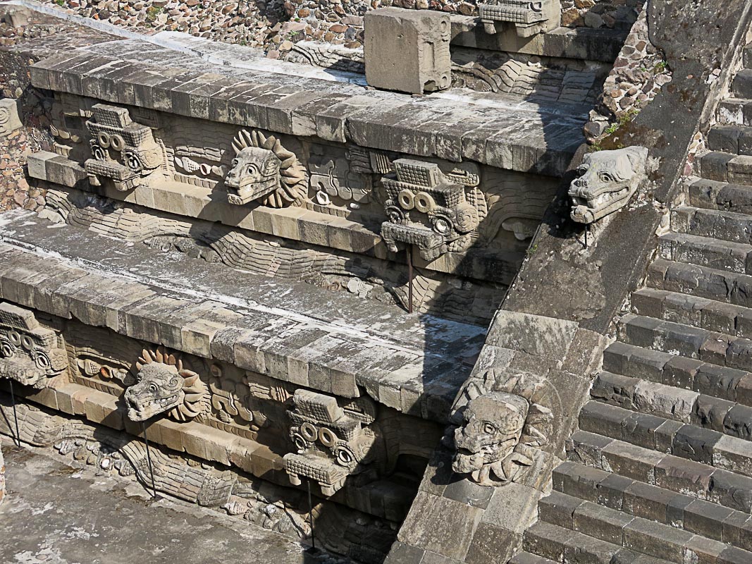 Teotihuacan - Tempel des Quetzalcoatl