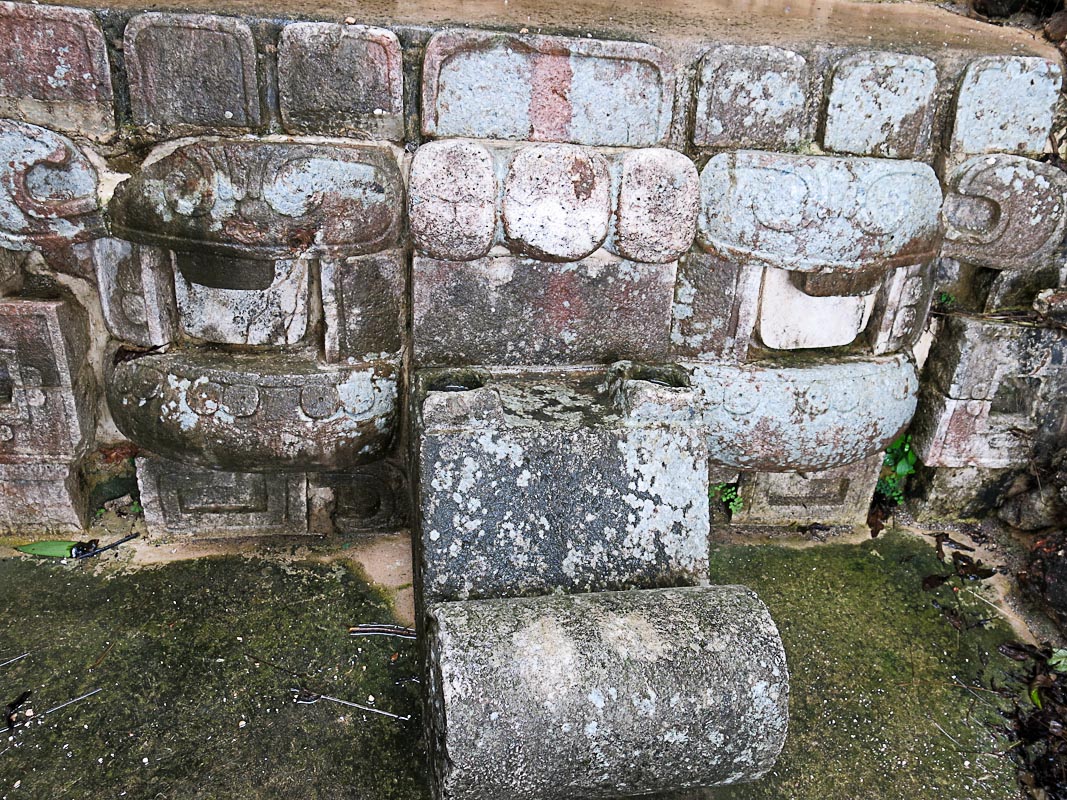 Uxmal - Chaac-Maske auf der Pyramide