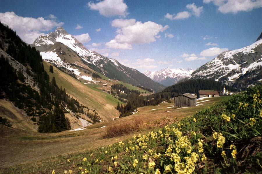 Hochtannbergpass - Blick zurck auf Warth