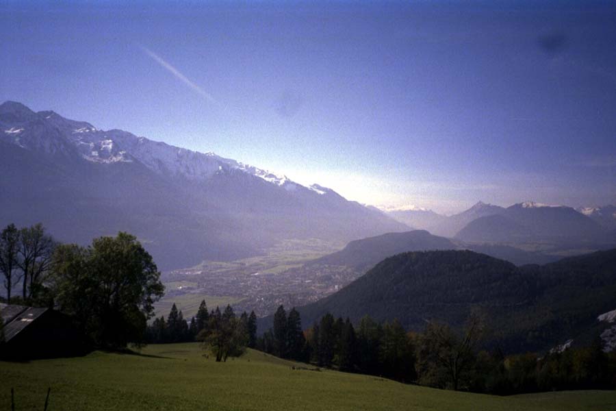 Blick ins Inntal von der Strasse Leutsch-Telfs